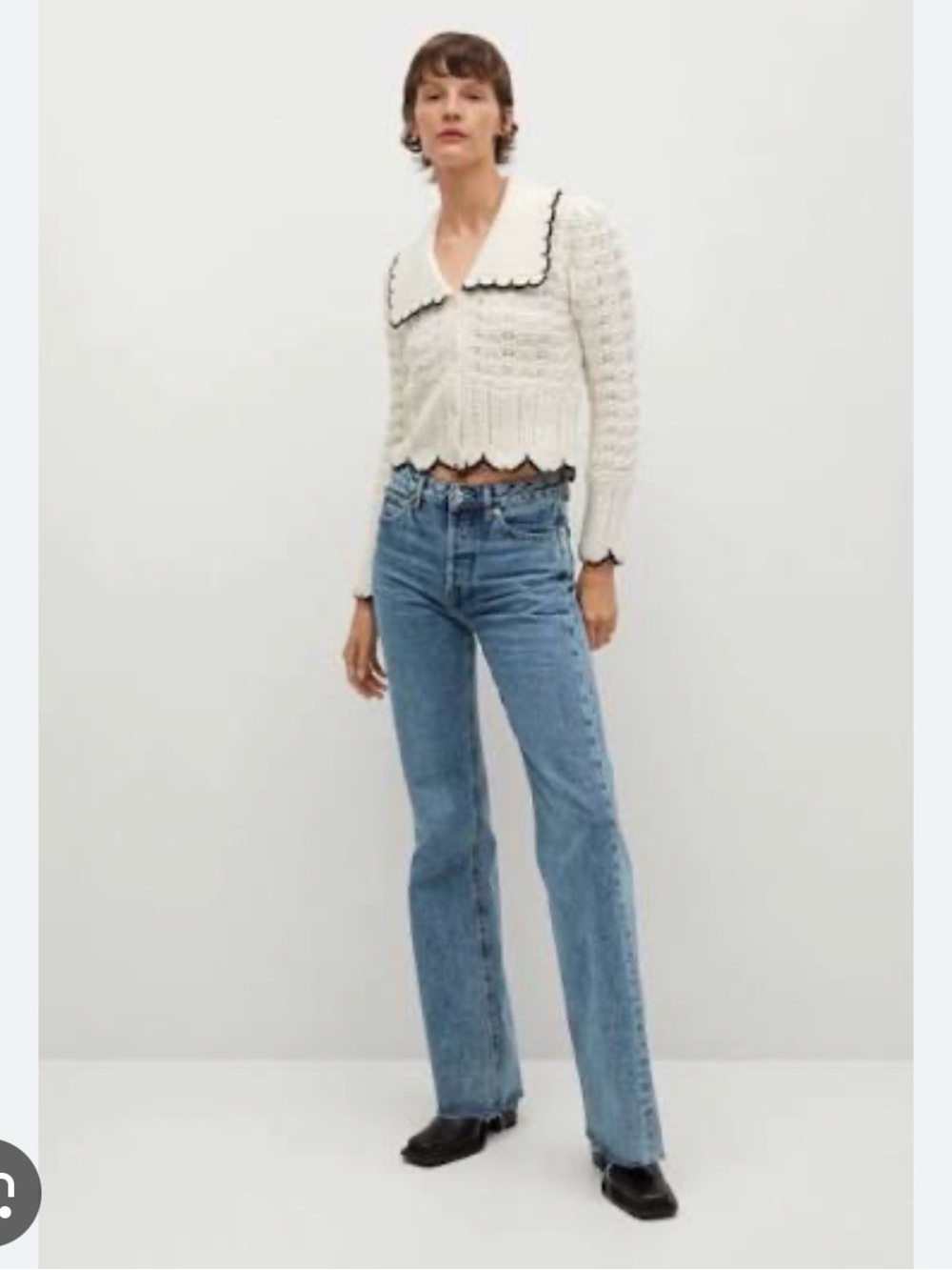 MNG Arianda size 4 raw hem jeans